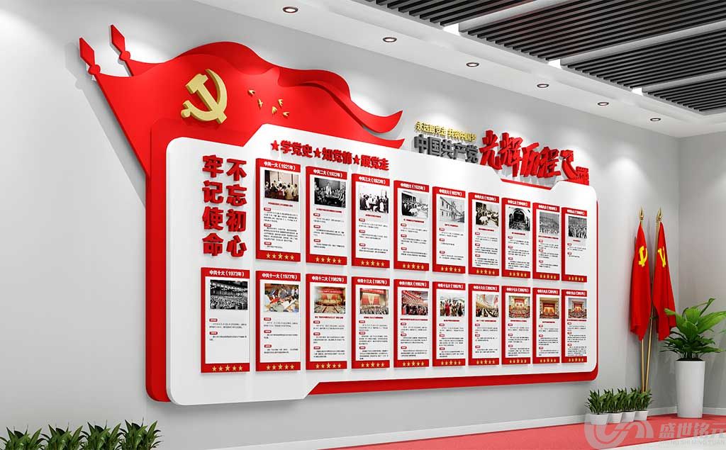 2021党建文化墙创意方案